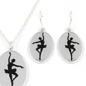 🤩3 pc. Ballet Dancer Pendant and Earring/Bracelet Set